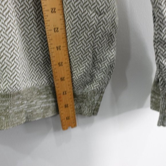 Herringbone Mens Sweater Large Gray Crew Neck Pullover Casual Jumper Cotton - Picture 5 of 11